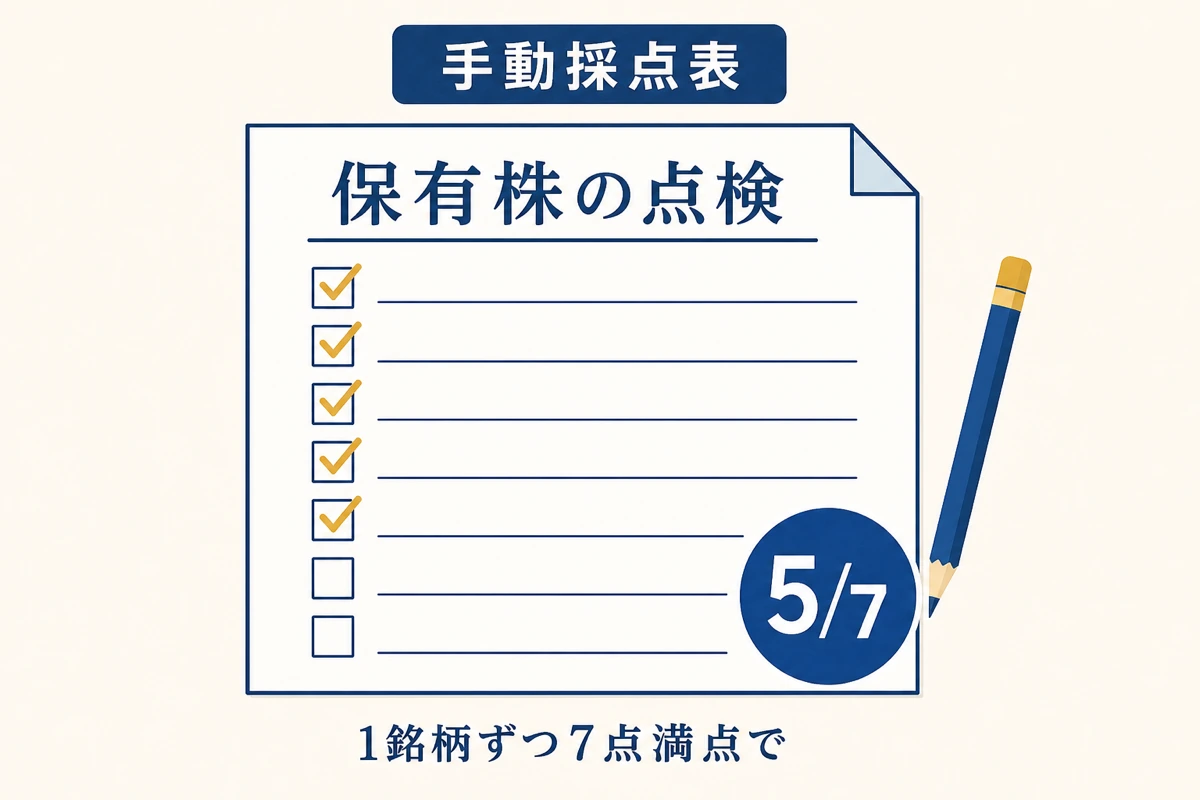 7点満点の手動採点表