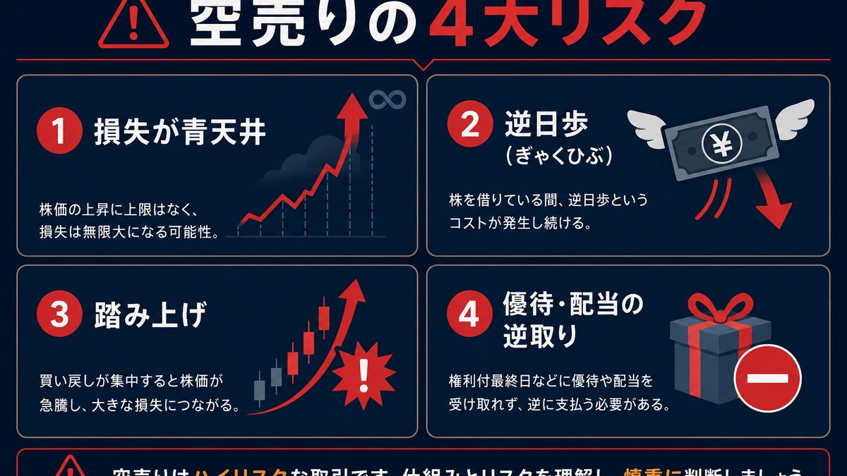 空売り 4 つのリスク