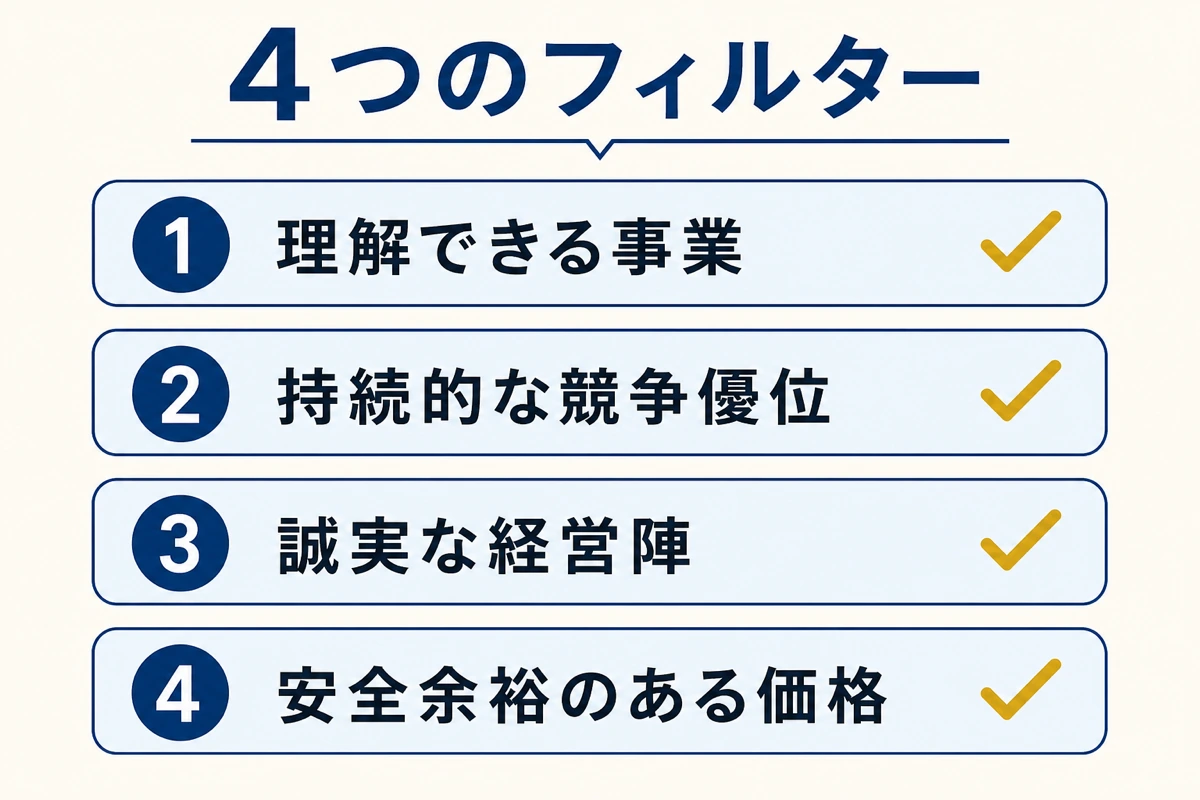 マンガーの4つのフィルター