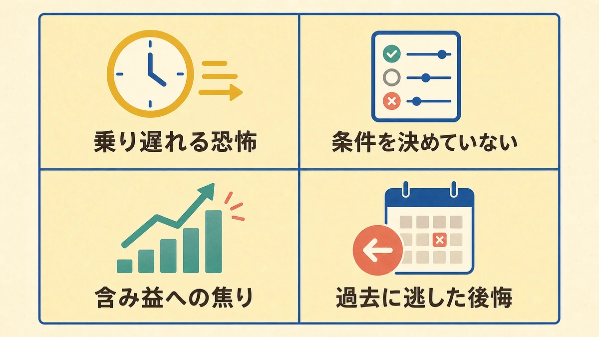 高値掴みが起きる4つの原因