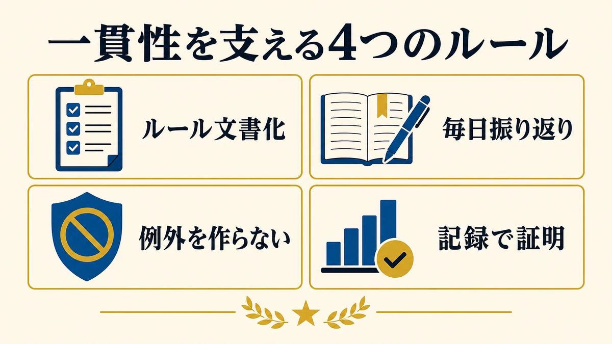 一貫性を支える4つのルール