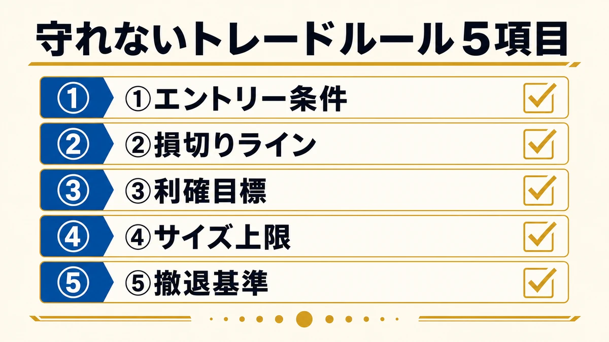 トレードルールの5項目