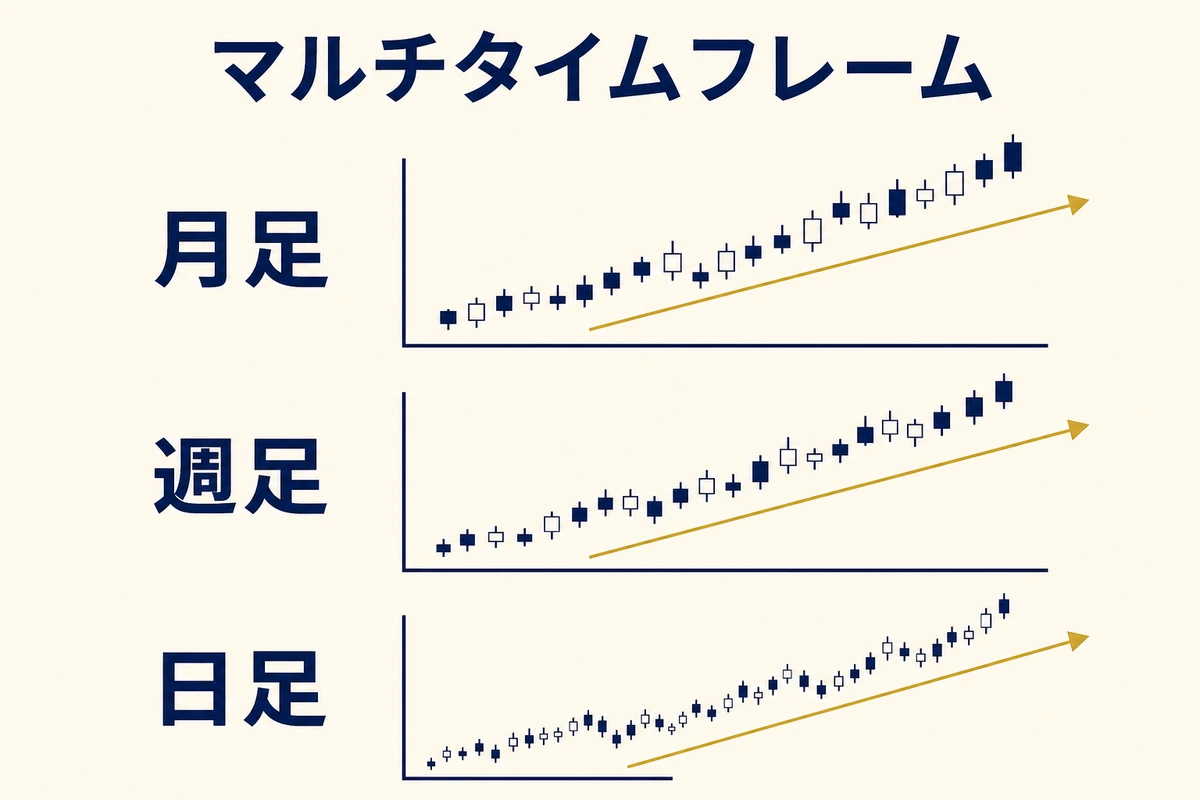 マルチタイムフレーム — 月足・週足・日足の整合性チェック